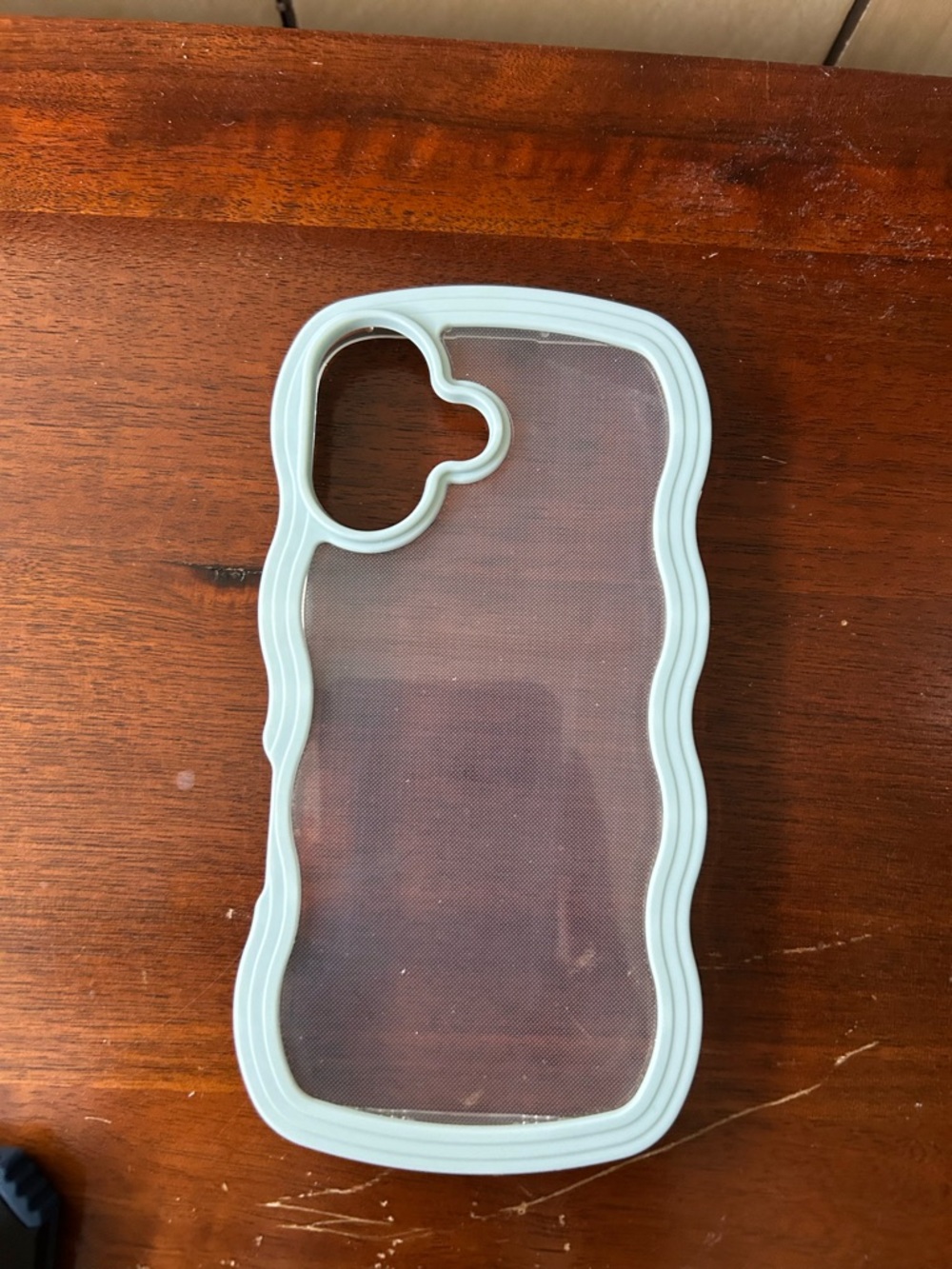 Unbranded Mint Green Wave-Edge Clear iPhone X/XS Case